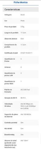 Roteador Wireless Dual Band AC1200 IPV6 p/ até 100MB Multi - RE018 -  Computadores e acessórios - Jardim Torrão de Ouro, São José dos Campos  1251470858