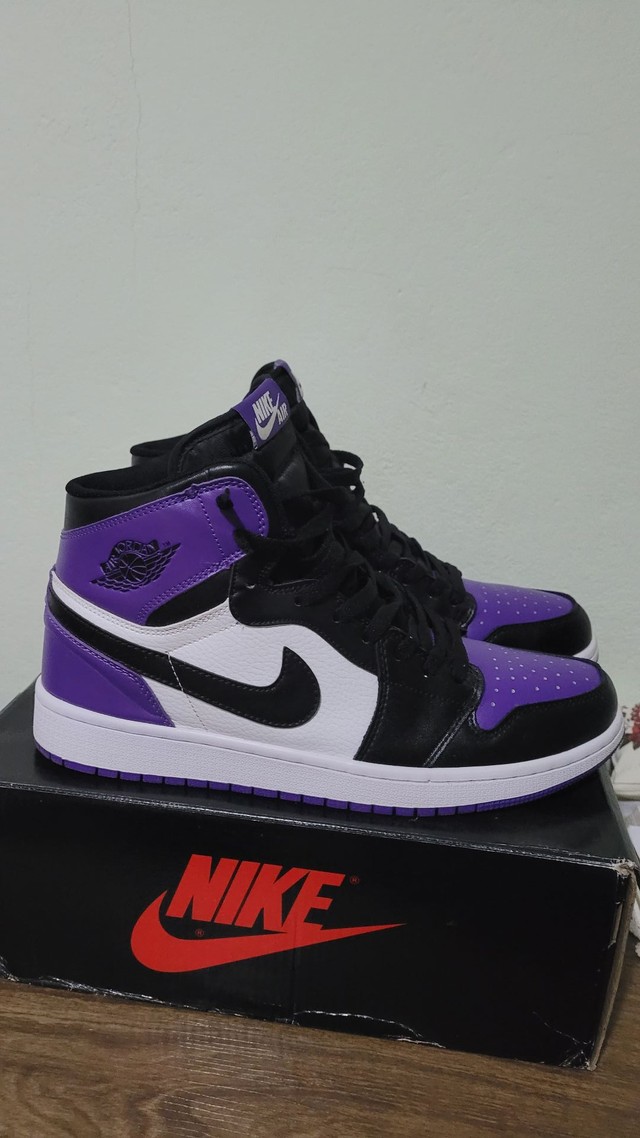 purple nike jordans