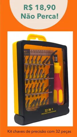 Kit chave de precisão com 32 peças