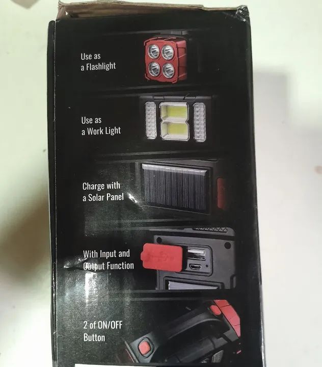 Lanterna de Led. Recarregável USB e Solar - Foto 5