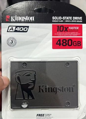 Ssd Kingston 480gb Sata3, L/g 500/450mb/s, Sa400s37/480gb Cor Preto - Foto 4