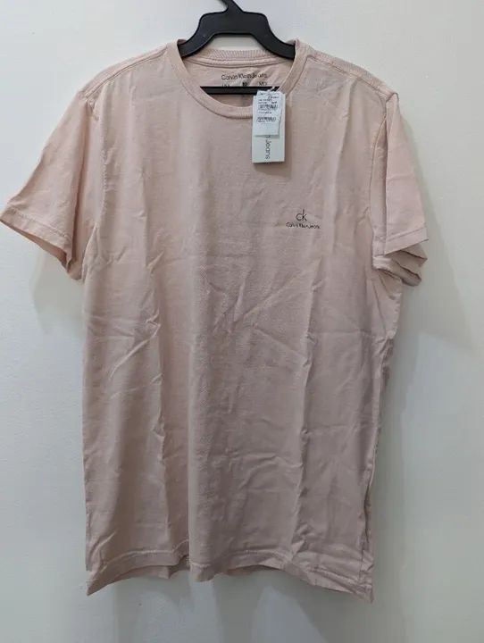 camiseta calvin klein rosa clara masculina