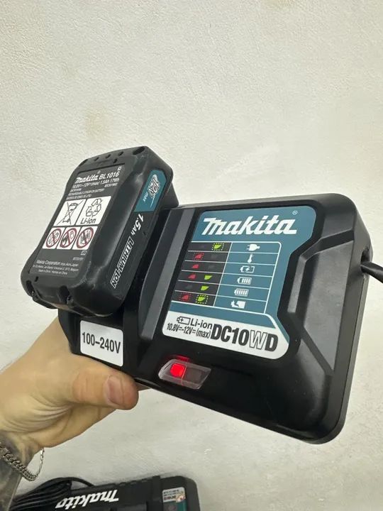 Kit Furadeira Parafusadeira Bateria 12v Imp Hp333dwyx3 Makita - Foto 2