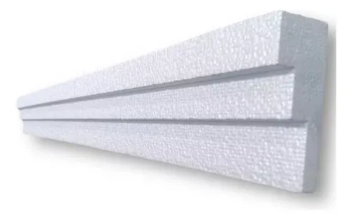 Moldura escadinha ISOPOR com 10cm frente e 1 metro de comprimento