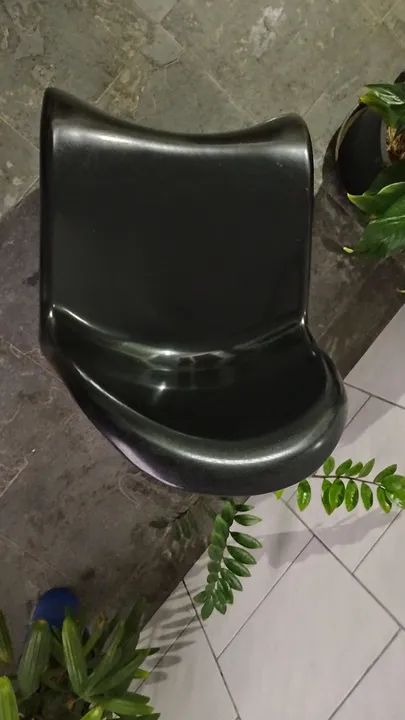 Cadeira Pantone Curve Design Preta  - Foto 3