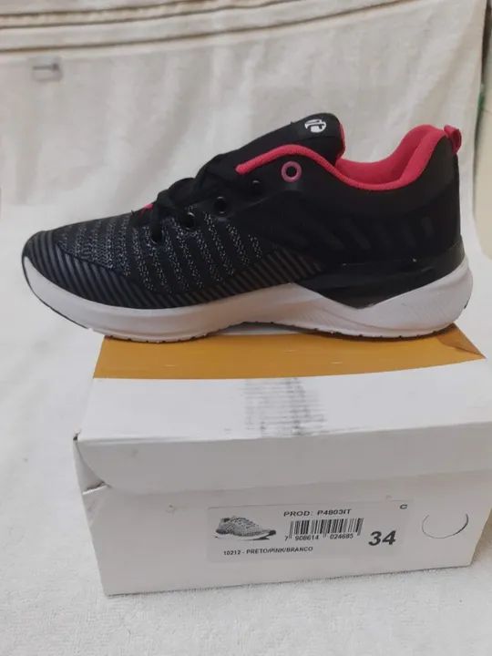 Tênis Adulto Fem | Marca It Shoes | Modelo Esporte Amortecedor Gel Academia Conforto  N°34 - Foto 4