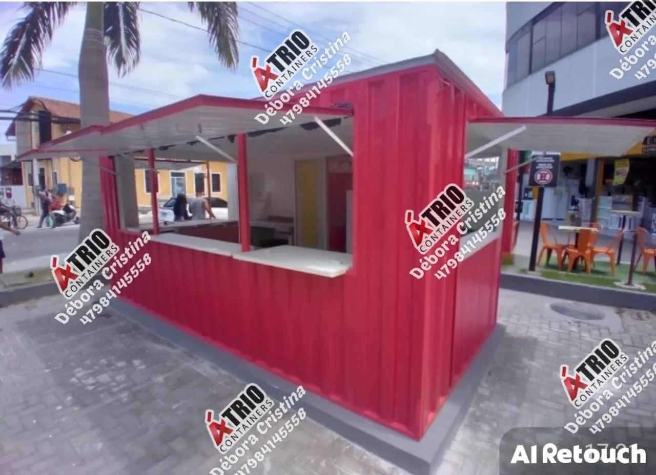 Container lanchonete cores a escolha personalizado 