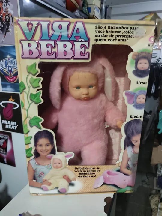 Boneca Vira Bebe gigante anos 90
