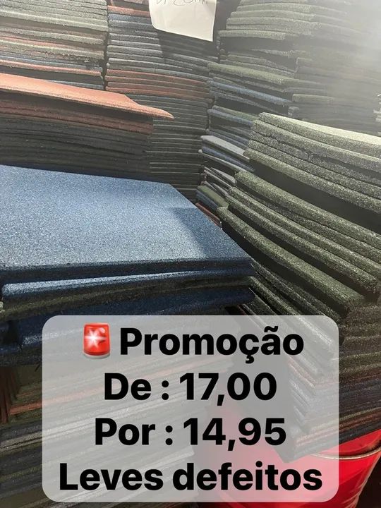 Piso de borracha de Ginástica - Leves Defeitos - Preço Baixo! R$14,95
