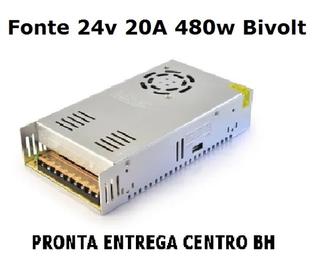 Fonte Chaveada 24v 20a 500w Bivolt Automação Industrial