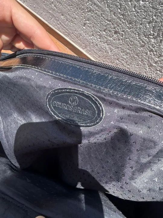 Mala de Viagem Couro Preta ou Marrom marca couro Brasil - Foto 3