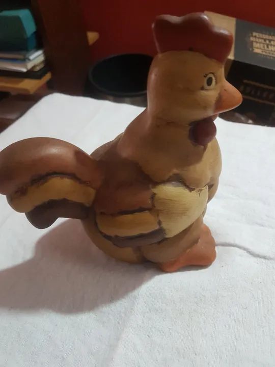 Chef Porquinha + Galinha de Gesso - Vintage - Foto 5