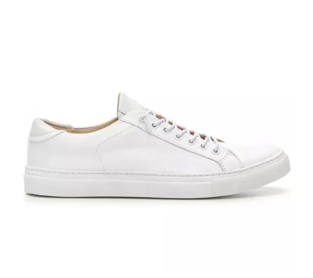 Tênis Branco Couro Verdadeiro - Foto 3