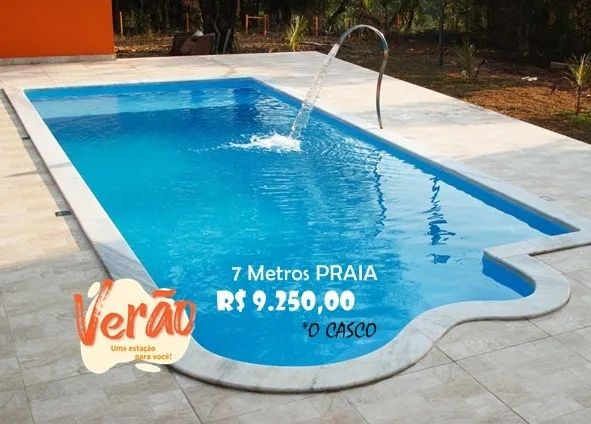 CA- Piscina 7 metros PRAIA direto de Fábrica !