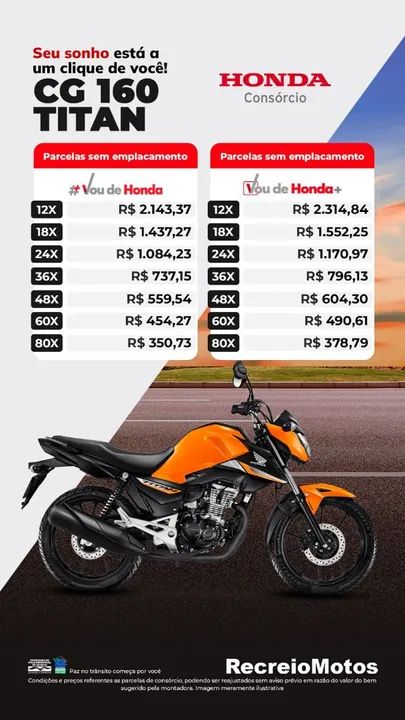 Consórcio Honda PoP 110I 0KM - Frete grátis até 30/12/24 - Foto 5