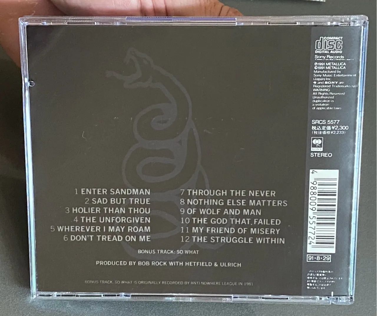 Cd Metallica Black Álbum japonês  - Foto 2