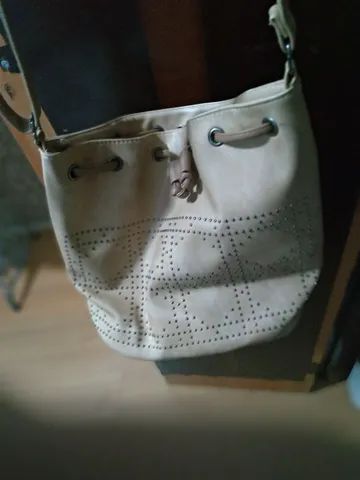 Bolsa couro bege