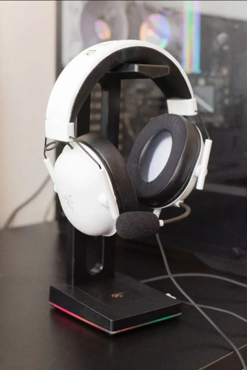 Suporte RGB para Headset Havit TH-630 usb com duas usb - Foto 3