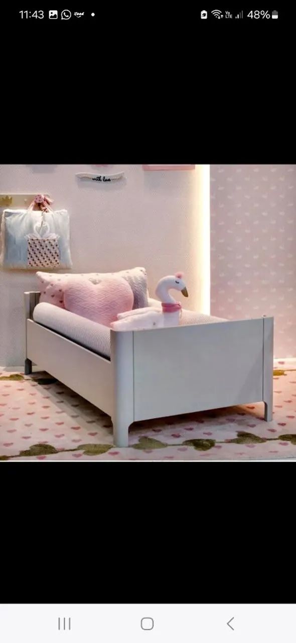 Berço evolutivo em madeira maciça Quater Bloom rosa64628722785410122