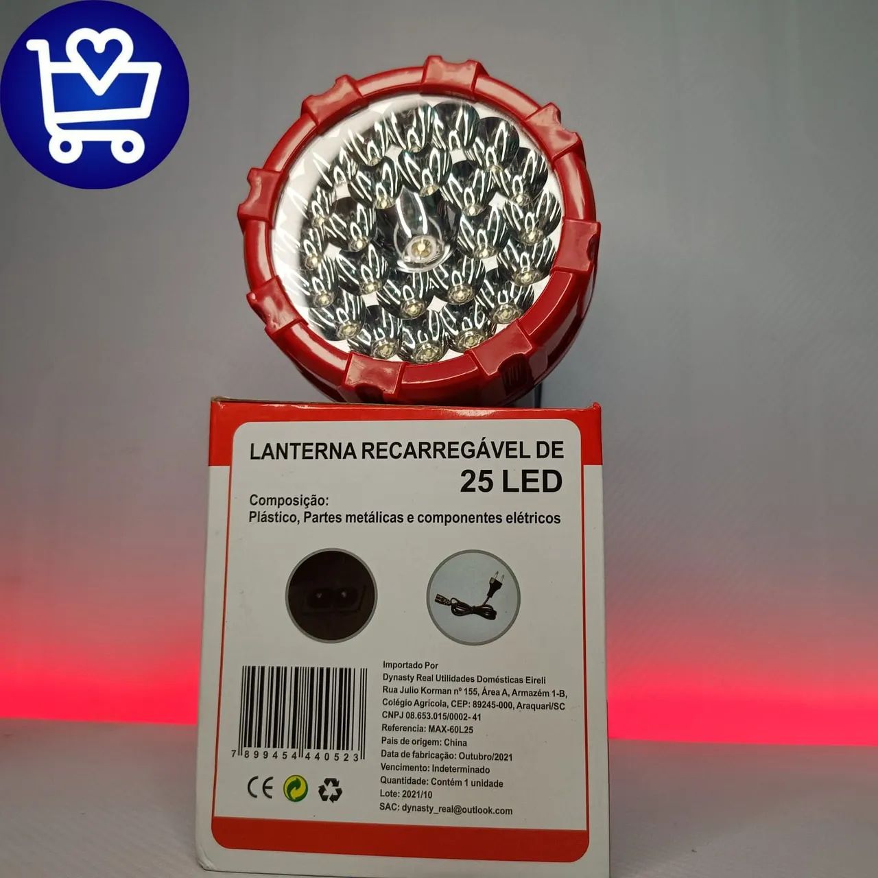 Lanterna recarregável 25 led (promoção) entrega grátis 