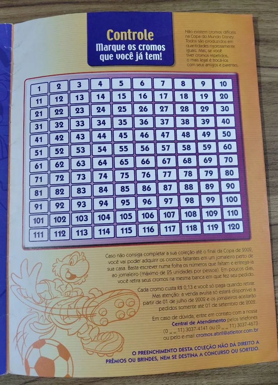Álbum Copa do Mundo Disney 2002 p/ vc colar! - Foto 5