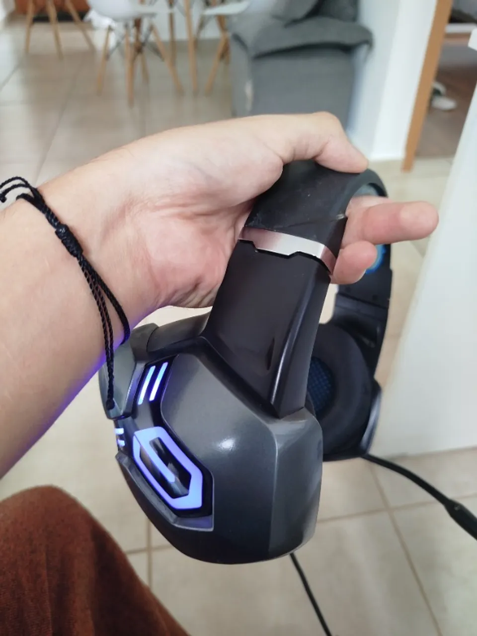 HEADSET GAMER LED AZUL
