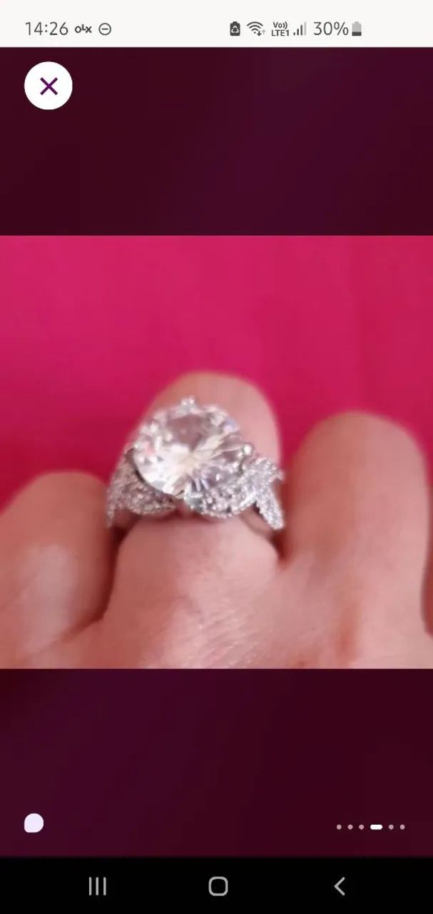 Anel strass e pedra - Foto 4