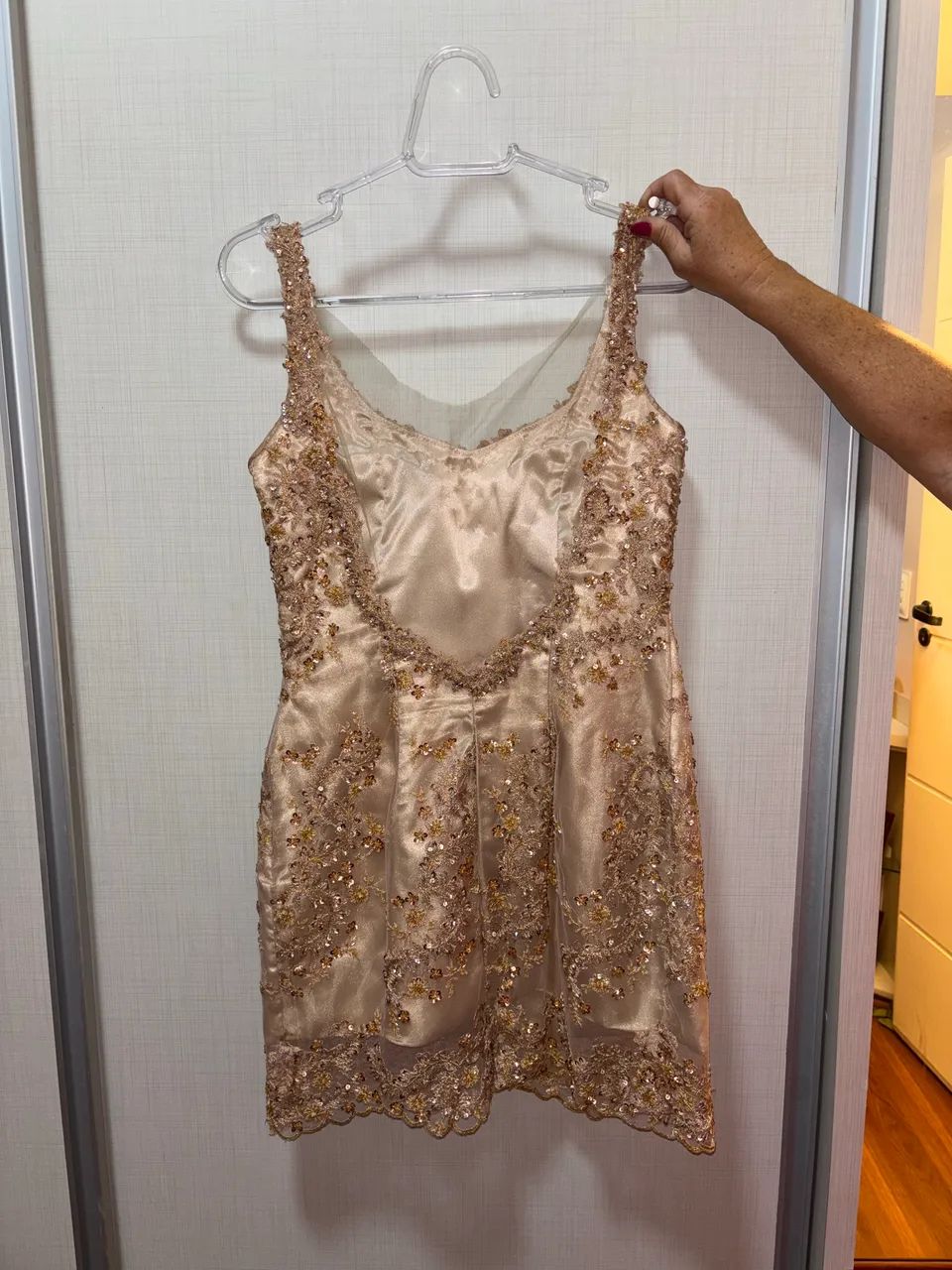 VESTIDO DE FESTA NUDE RENDA - Foto 3