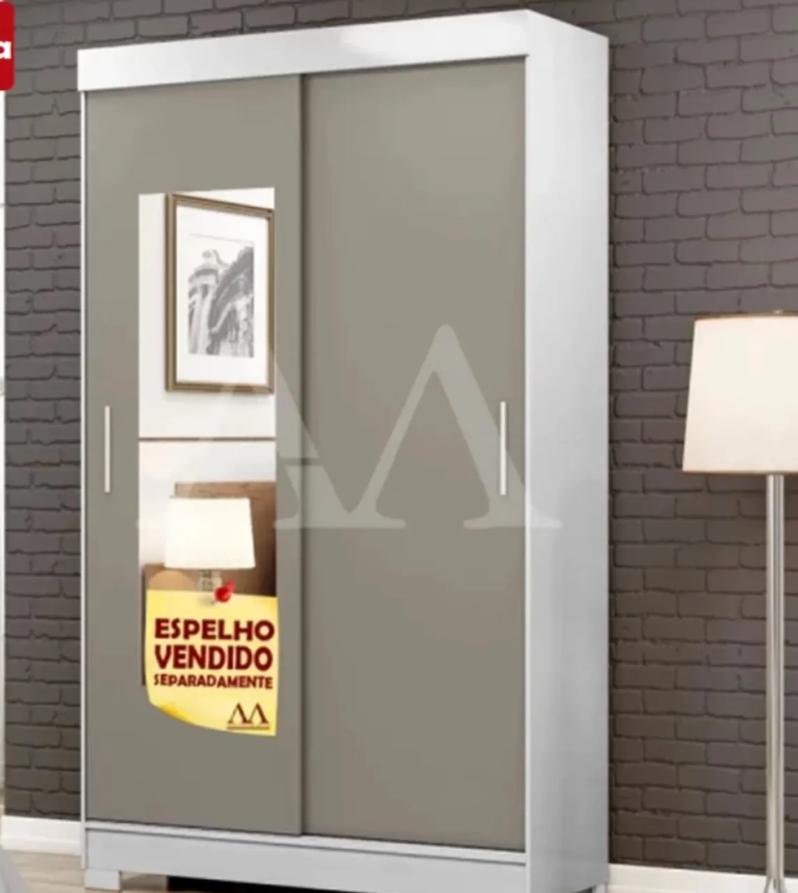 Guarda-Roupa 2 Portas de Correr com Espelho/ Melhor preço de salvador