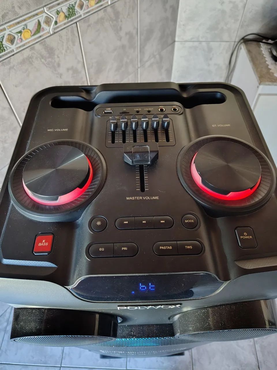 Caixa de Som Polyvox com luzes - Foto 5