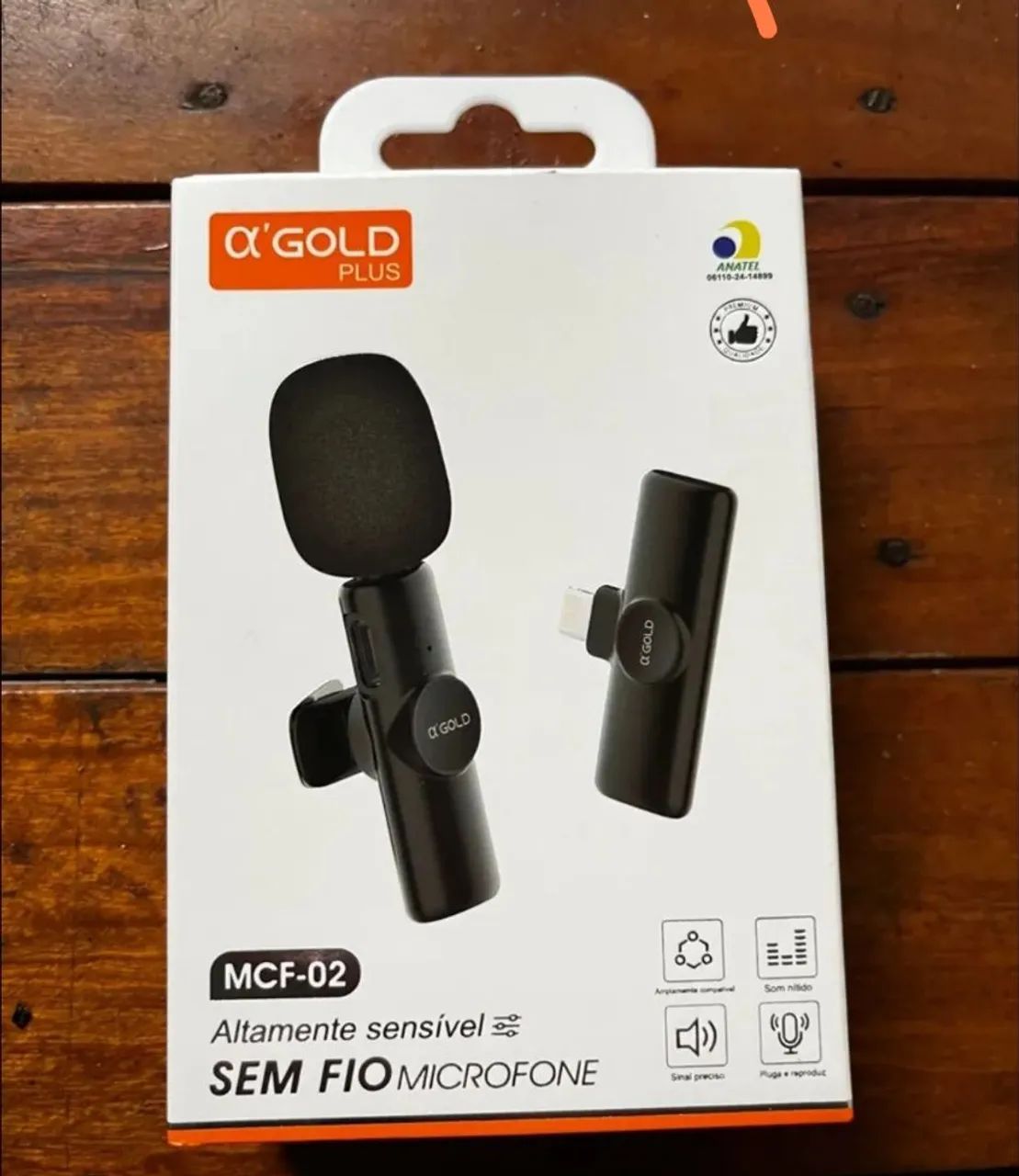 Microfone Sem Fio Para Celular A'Gold MCF-02