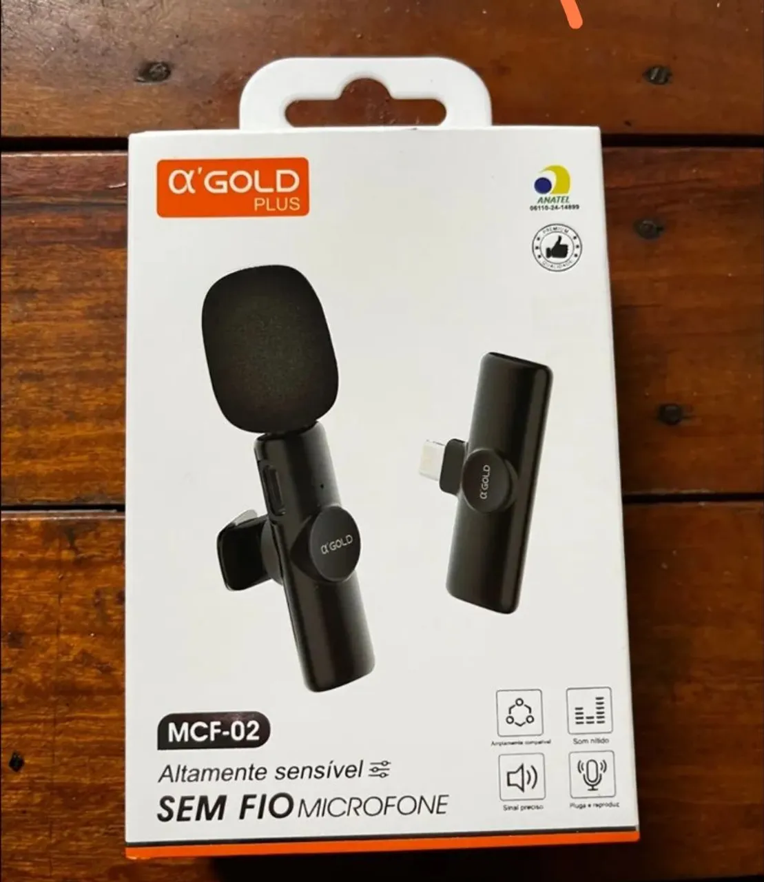 Microfone Sem Fio Para Celular A'Gold MCF-02