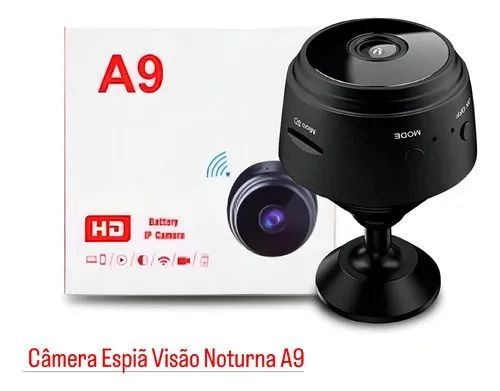 Camera Espiã Mini Grava Micro Áudio Voz Wifi Cor Preto - 0b25 - Foto 2