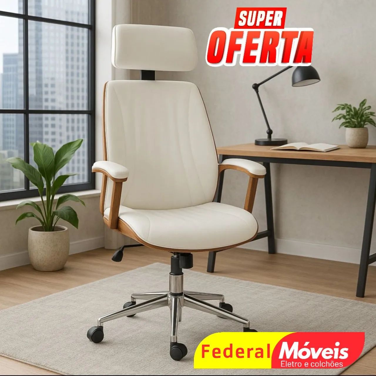 Cadeira Giratória Presidente - Ideal para quem busca conforto e postura!