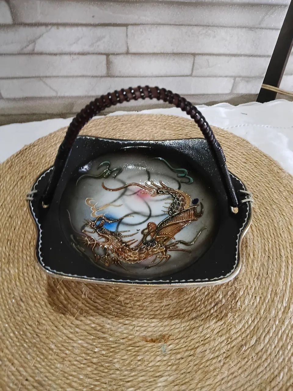 Cesto Decorativo japonês com Dragão