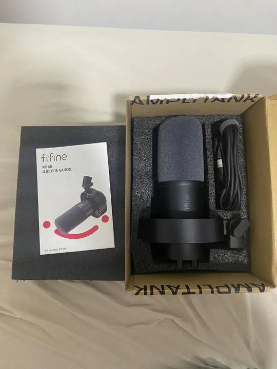 Microfone Dinâmico Fifine K688 Usb/xlr Preto