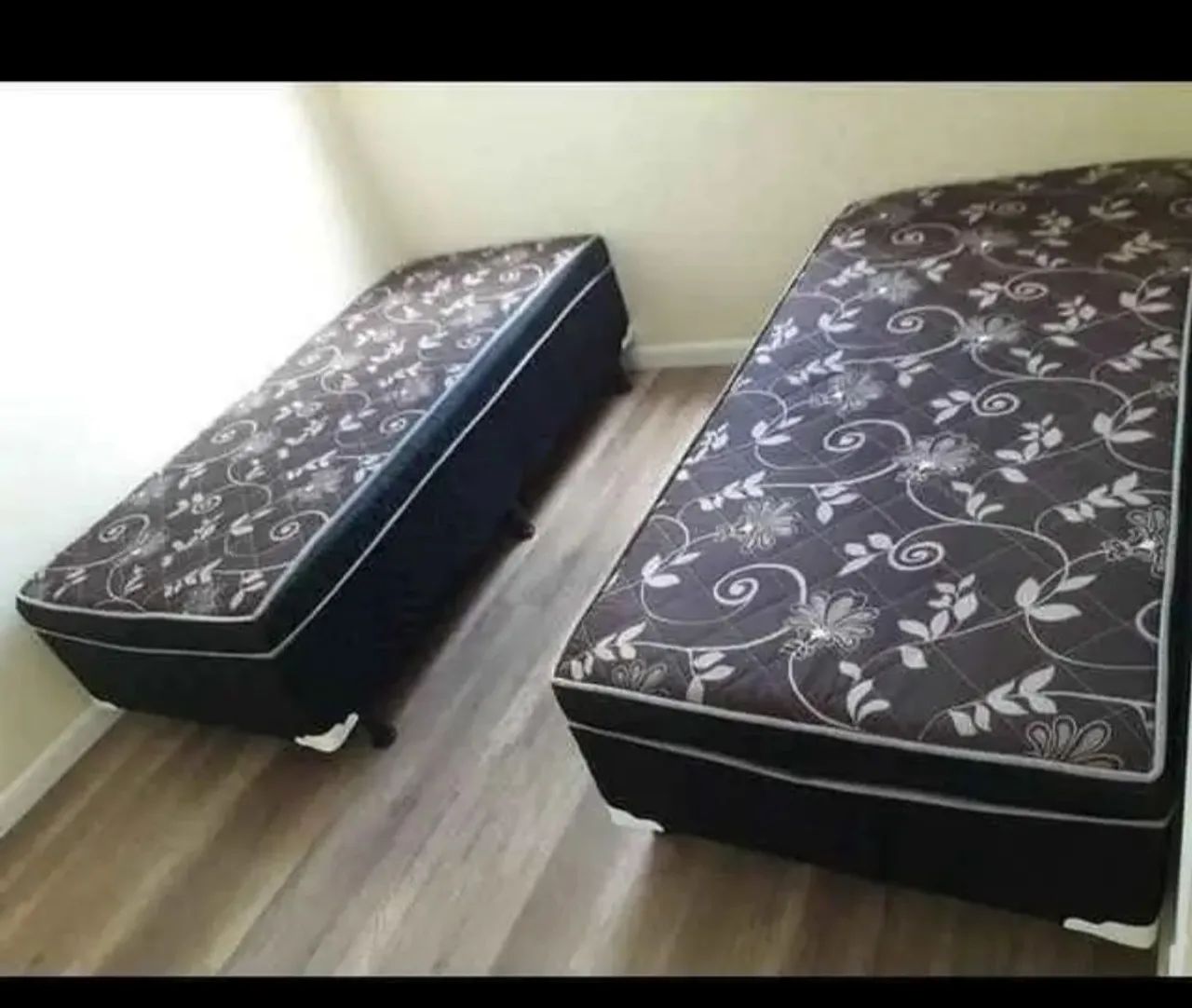 Camas Box Solteiro com Design Floral FRETE GRÁTIS 