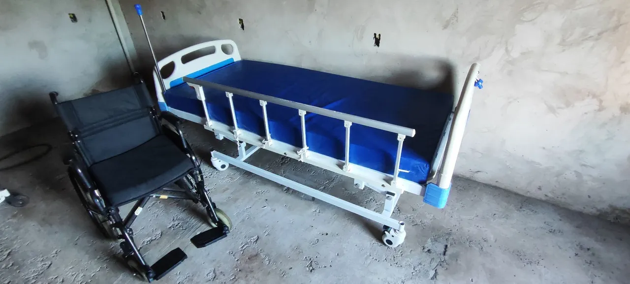 Cama Hospitalar com Grade de Proteção