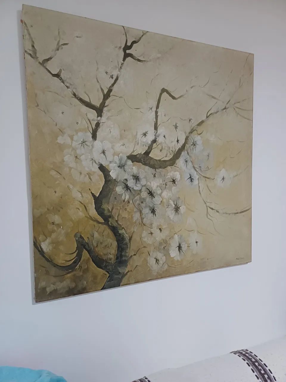 Quadro pintura flores brancas de Maurício Fonseca - Foto 3