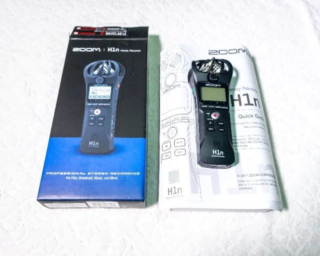 Gravador de áudio Zoom H1n, stereo, portátil