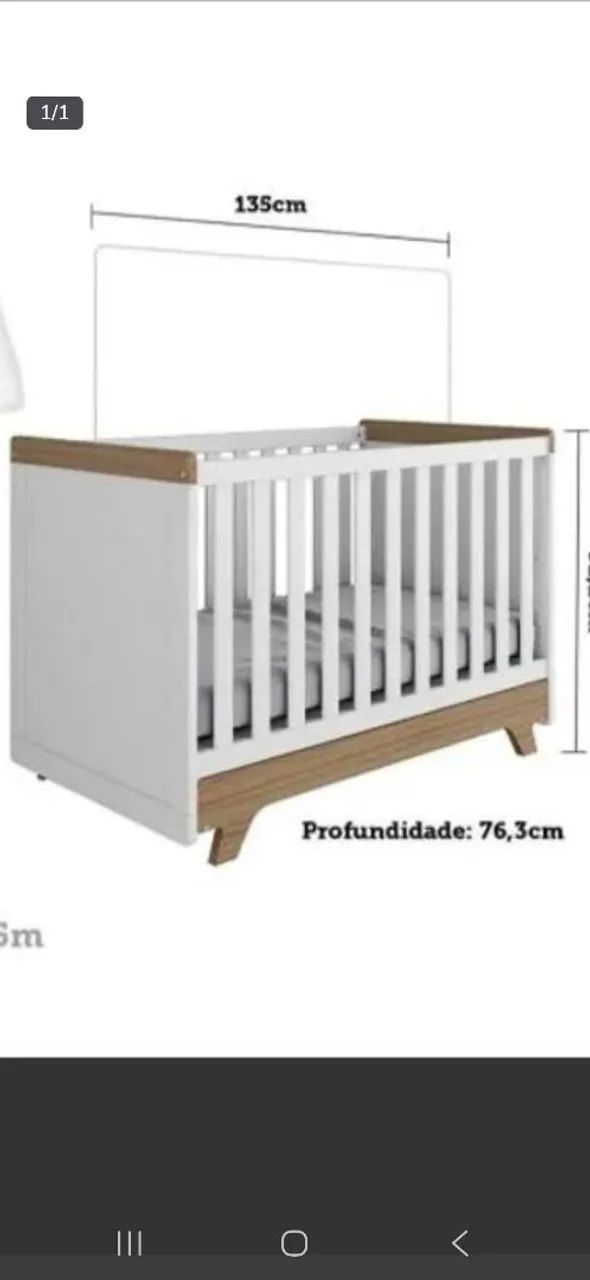 Berço com design moderno e elegante