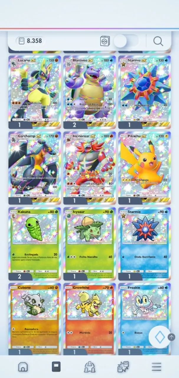 Conta Pokémon TCG Pocket Nível 50+8.358 Cartas + 1.987 ampulheta de pacote. - Foto 5