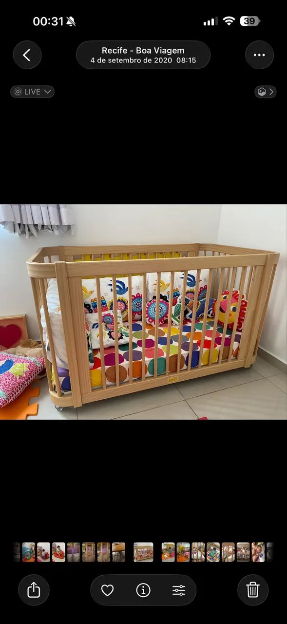 Berço evolutivo 3 em 1 - Carvalho Malva - Quater (com mini colchão) - Foto 2