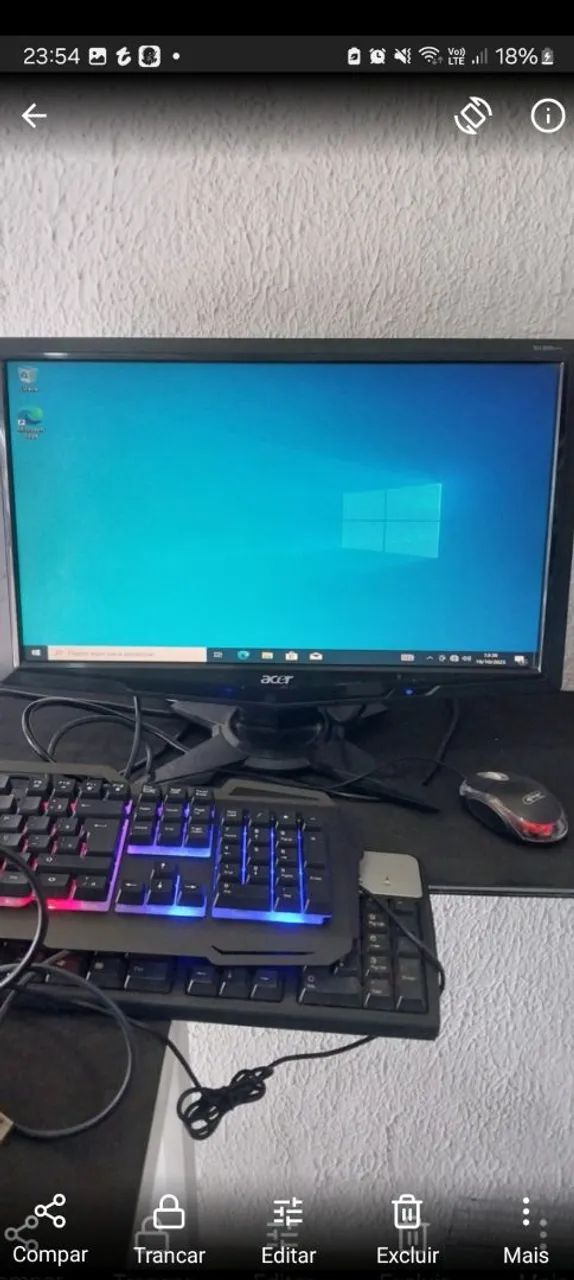 Monitor Led de 19 polegadas em estado de novo top.64872022739715122