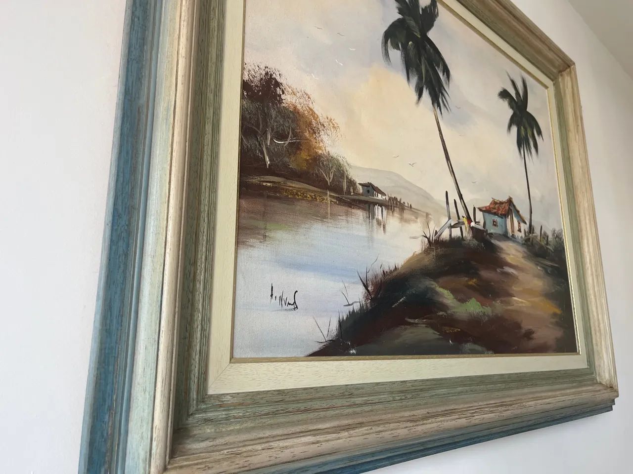 Quadro de pintura de paisagem tropical - Foto 2