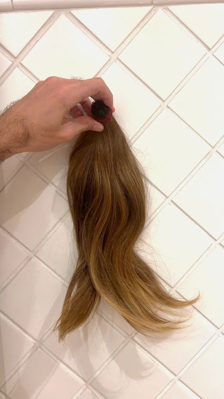 Cabelo Humano loiro 90g - 37cm