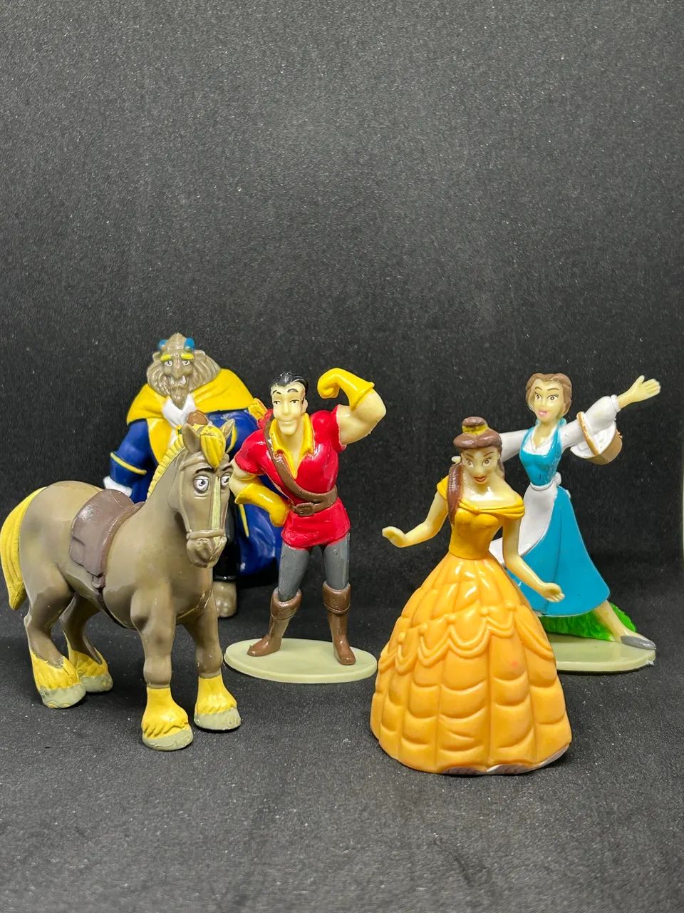 playset a bela e a fera com 5 personagens