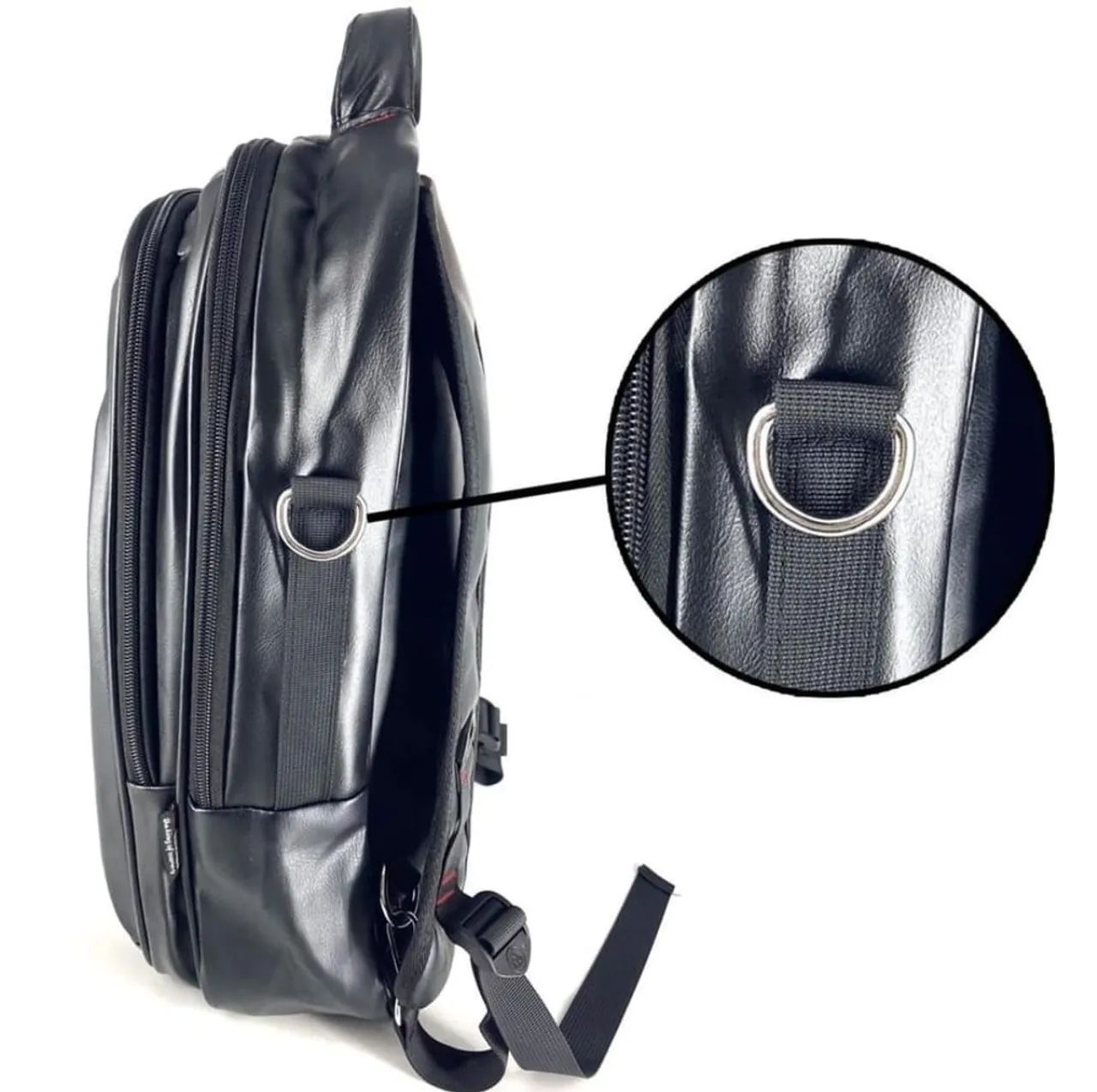 Mochila Masculina de Couro - Foto 2