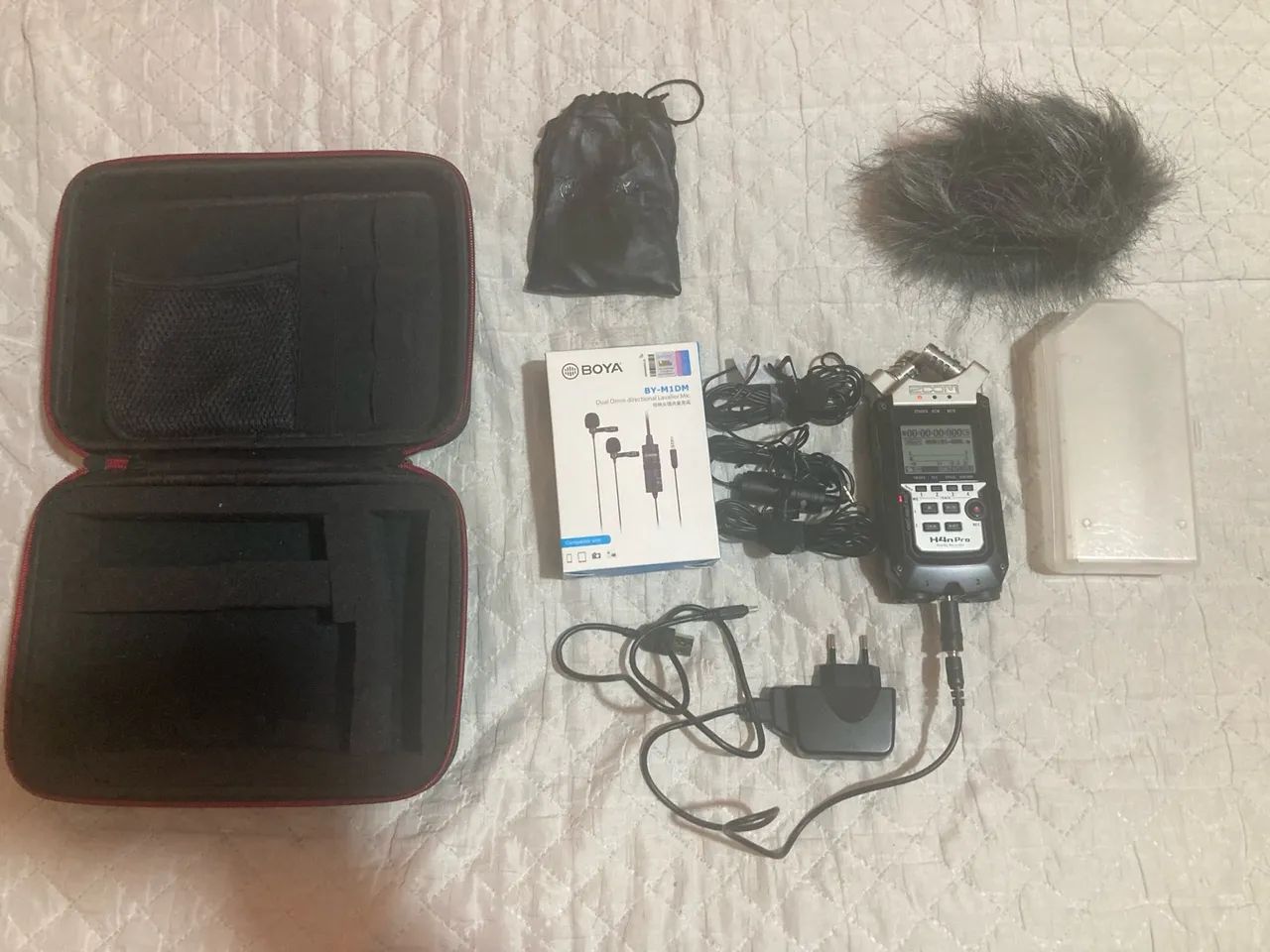 Gravador de áudio Zoom H4n Pro + Microfone Boya - Kit Gravação de Áudio Profissional - Foto 5