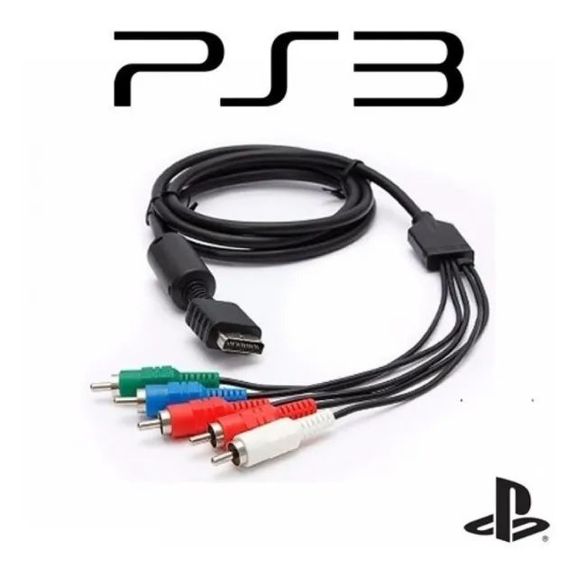 Cabo Vídeo Componente Compatível com Ps2 Ps3 Playstation 2 Play 3